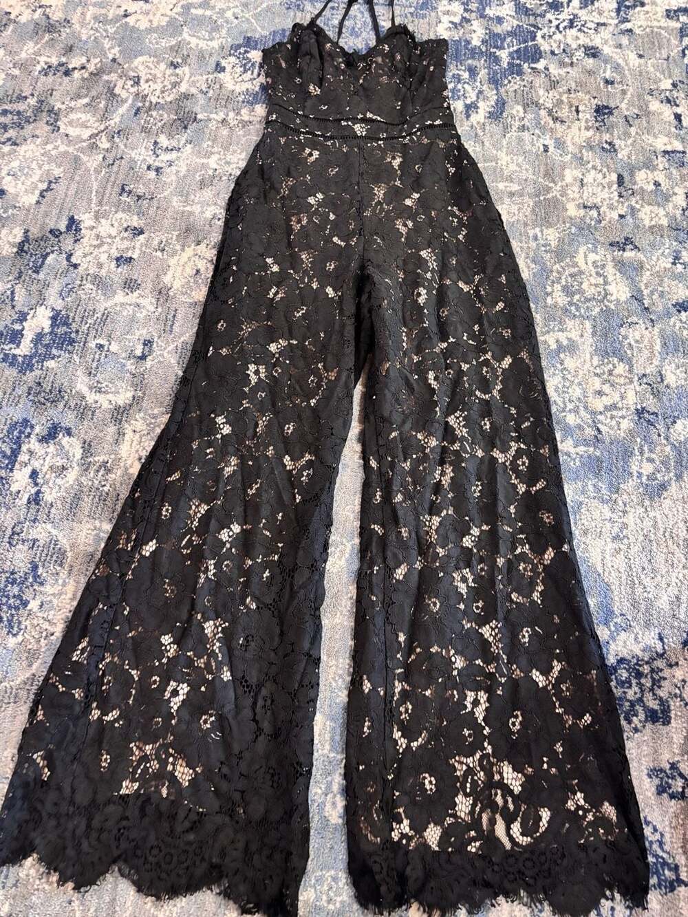 Altar'd State Jumpsuit Size XS Black Lace